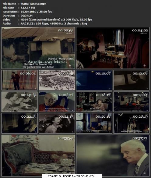 Maria Tănase - Filmul a fost turnat la jumătatea anilor '80 - Filme Documentare