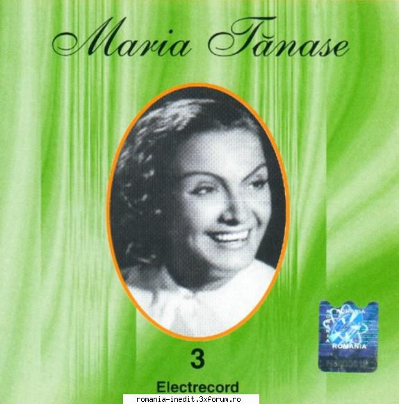 Maria Tănase ▶ Discografie - 3 ▶ EDC 356, [3:41] - Muzica populara romaneasca - Romanian folk