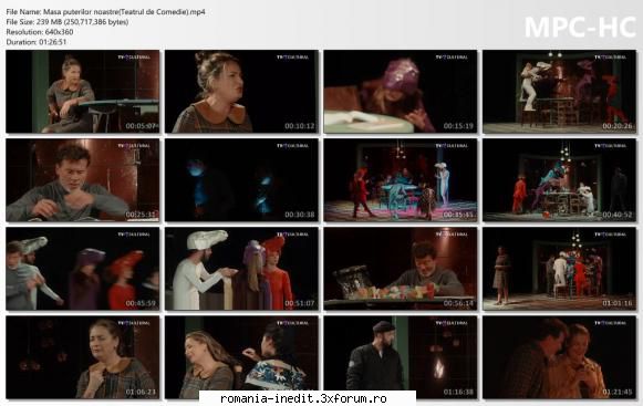Masa puterilor noastre(Teatrul de Comedie) - regiaSilvia Roman scenografi - Teatru rom�nesc - Romanian Theater