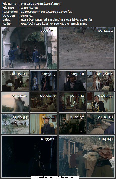 Masca de argint (1985) - sasadoru - Filme rom�nesti - Romanian Movies
