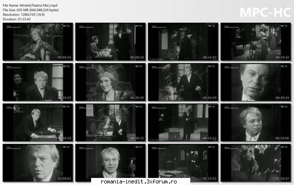 Minetti(Teatrul Mic) - �n distribuție: Octavian Cotescu, Tatiana - Teatru rom�nesc - Romanian Theater