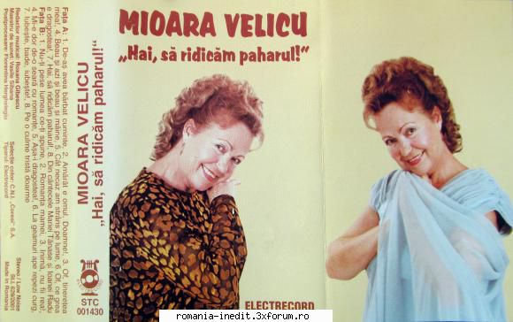 Mioara Velicu Hai, să ridicăm paharul! STC - Folklore - Muzica populara romaneasca - Romanian folk