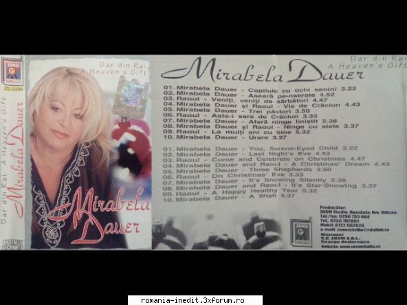 Mirabela Dauer & Raoul - Dar din rai - halalaieec - Albume MP3 romanesti - Romanian MP3 albums