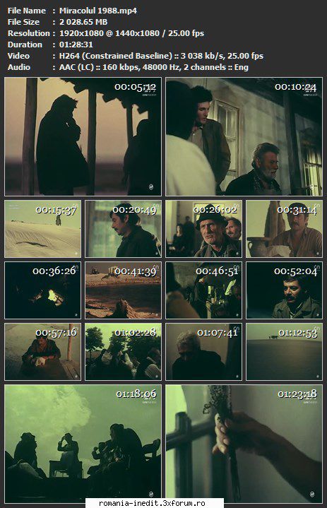 Miracolul (1987) - sasadoru - Filme rom�nesti - Romanian Movies