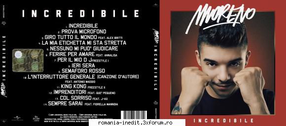 Moreno Donadoni, nuovo album Incredibile - Ia d-aci, cred ca asta e: Si inca ceva, aici - Request