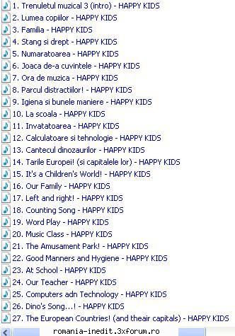 Muzica romaneasca pentru copii - Doar coperta este de vol 1, albumul - Cantece pentru copii - Songs for kids