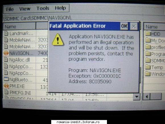 Navigon - Salut pe toti cei care vor citi ,si am nevoie de - Mobile/ PDA / GPS Tech Support