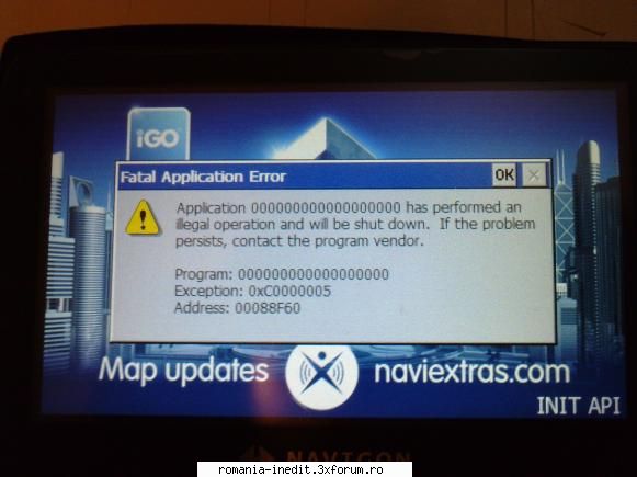 Navigon 7210 incapatanat- Nu IGO/AMIGO? - Acestea sunt mesajele de eroare - Mobile/ PDA / GPS Tech Support