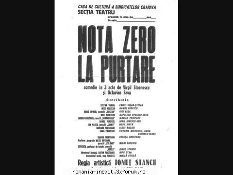 Nota zero la purtare (Audio only) - bgl23 - Teatru rom�nesc - Romanian Theater