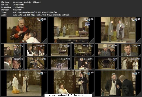 O scrisoare pierduta (1982) (Teatru) - sasadoru - Teatru rom�nesc - Romanian Theater