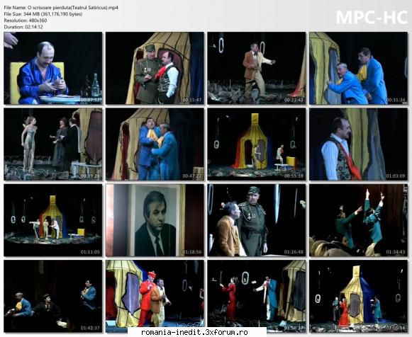 O scrisoare pierduta(Teatrul Satiricus) - Echipa de creație - Teatru rom�nesc - Romanian Theater