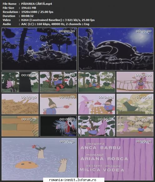 Padurea canta - sasadoru - Filme pentru copii - Movies for kids