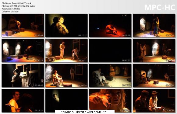 Paraziti(UNATC) - Regia : Liviu Cristian Scenografia : Irina Moscu - Teatru rom�nesc - Romanian Theater