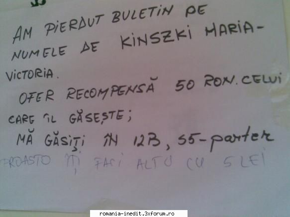 Pierdut buletin - ofer recompensa - mai bine zicea ca ofera recompensa altceva - Funny