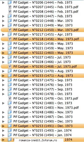 Pif Gadget - My Pif numbers from 206 to 259. When I bundled - Carti in limbi straine