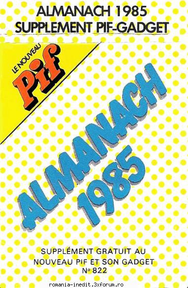 Pif Gadget - demongsm's Pif Almanach 1985 (the gadget of PG - Carti in limbi straine
