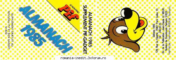 Pif Gadget - First half demongsm's Pif Almanach 1985 - Carti in limbi straine