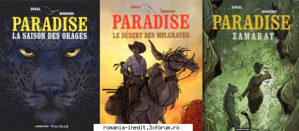 Pif Gadget - Trei tomuri "Paradise" - Benoit Sokal - Brice - Carti in limbi straine