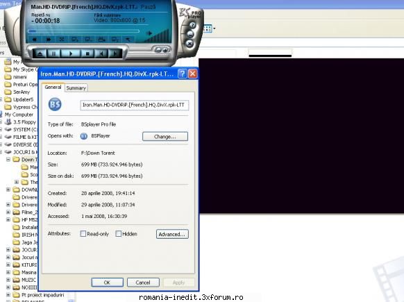 Player dom-x sau metoda de tranformare a filmului - Nu stiu...filmul are 700 de mega insa doar - Tech Support