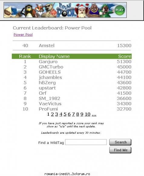 Polar Pool - La acest joc poti pune scorul pe NET .... Sa - Full Games