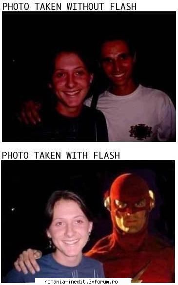Poza cu si fara flash - spartan - Funny