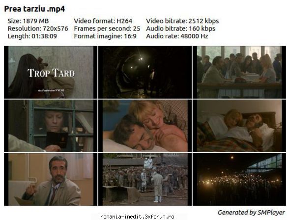 Prea Tarziu (1996) - Prea T�rziu (1996) Trop Tard Too Late Interzis - Filme rom�nesti - Romanian Movies