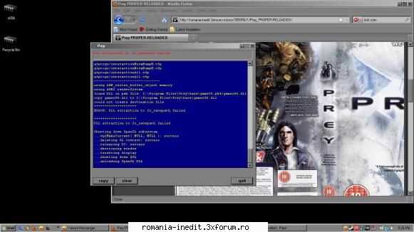 Prey PROPER-RELOADED - Salut! Am o problema. Cand intru in joc apare - Jocuri - Games