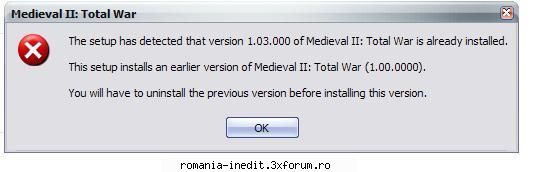 Problema de functionare joc PC - Eroare instalare Medieval2TotalWar - Asta se vede mai bine? - Tech Support