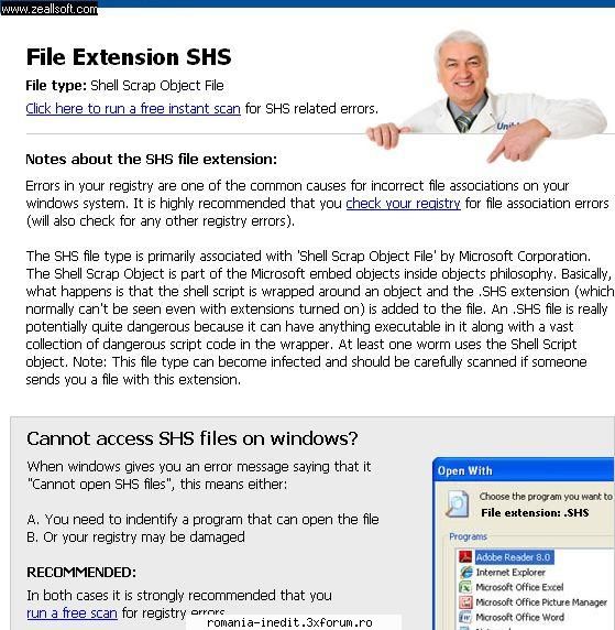 Problema deschidere fisiere cu Excel - uita ce am gasit, legat de fisiere .shs: sper sa - Tech Support