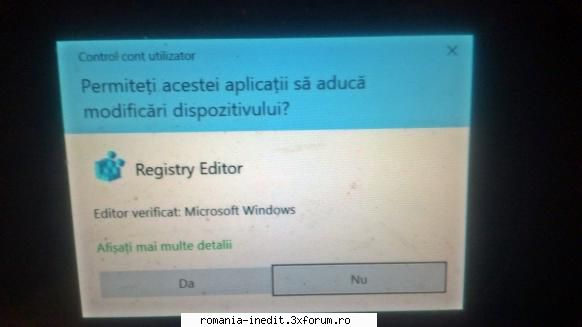 Probleme Registry editor - De cateva zile la fiecare pornire a PC imi apare - Tech Support