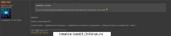 Probleme cu Internet Explorer si ferestrele Pop-Up - uite un raspuns primit de mine mai demult - Tech Support