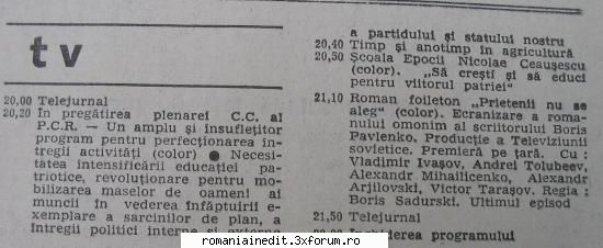 Program TV - De pe timpu lu ceausescu - Nu stiu cat de funny e ...... mie mi se pare - Funny
