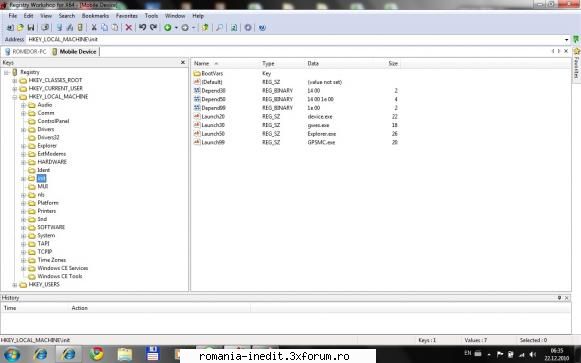 ROM DUMP - Ghid practic - In HKLM\\init am : 1 - Mobile/ PDA / GPS Tech Support