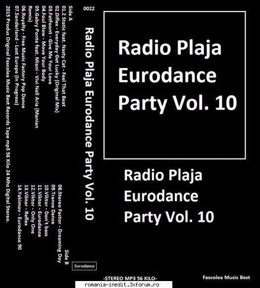 Radio Plaja Eurodance Party Vol. 10 Fascolea Music - Radio Plaja Eurodance Party - International MP3 albums