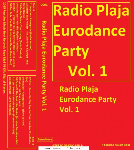 Radio Plaja Eurodance Party Vol. 1 Fascolea Music - Radio Plaja Eurodance Party - International MP3 albums