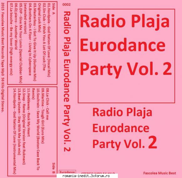 Radio Plaja Eurodance Party Vol. 2 Fascolea Music - Radio Plaja Eurodance Party - International MP3 albums