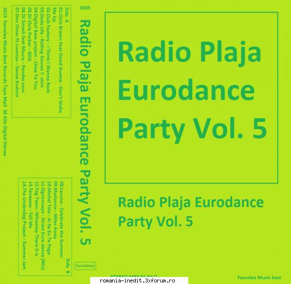 Radio Plaja Eurodance Party Vol. 5 Fascolea Music - Radio Plaja Eurodance Party - International MP3 albums