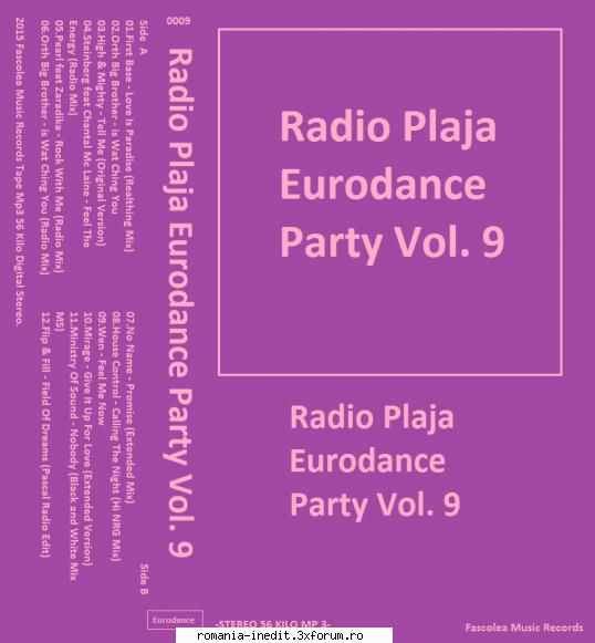 Radio Plaja Eurodance Party Vol. 9 Fascolea Music - Radio Plaja Eurodance Party - International MP3 albums
