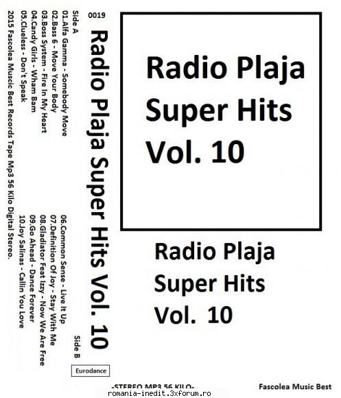Radio Plaja Super Hits Vol. 10 Fascolea Music - Radio Plaja Super Hits Vol. 10 - International MP3 albums