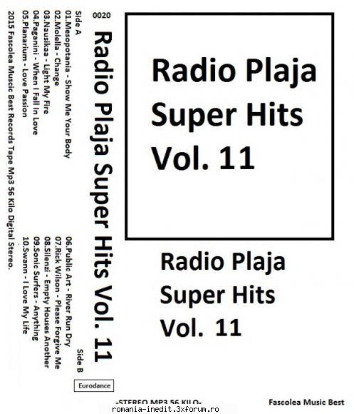Radio Plaja Super Hits Vol. 11 Fascolea Music - Radio Plaja Super Hits Vol. 11 - International MP3 albums