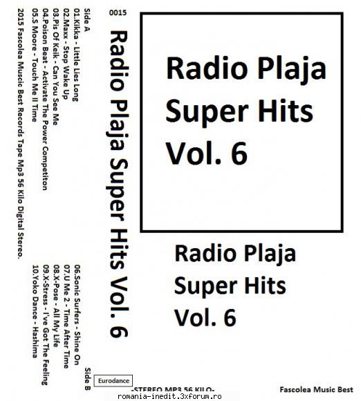 Radio Plaja Super Hits Vol. 6 Fascolea Music - Radio Plaja Super Hits Vol. 6 - International MP3 albums