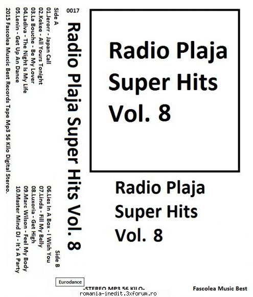 Radio Plaja Super Hits Vol. 8 Fascolea Music - Radio Plaja Super Hits Vol. 8 - International MP3 albums