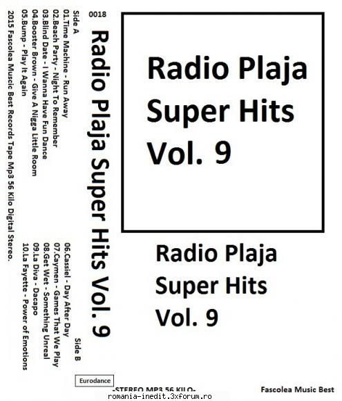 Radio Plaja Super Hits Vol. 9 Fascolea Music - Radio Plaja Super Hits Vol. 9 - International MP3 albums