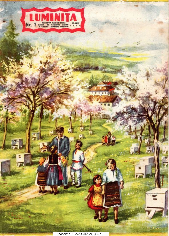 Reviste pentru copii și tineret - Luminița nr. 7-1954 (jpg, arhivă - Carti in limba romana