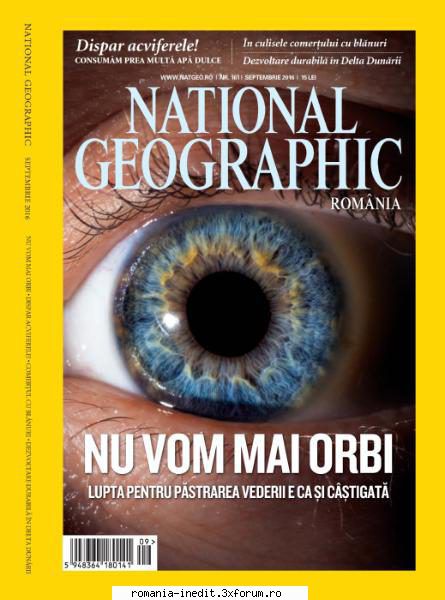 Reviste romanesti - National Geographic Romania � Septembrie 2016 - Carti in limba romana