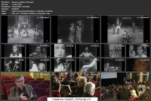 Romeo si Julieta (1978) (Teatru) - Fileq.net este un filehost nou foarte - Teatru rom�nesc - Romanian Theater