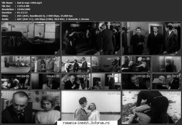 Sah la rege (1966) - sasadoru - Filme rom�nesti - Romanian Movies