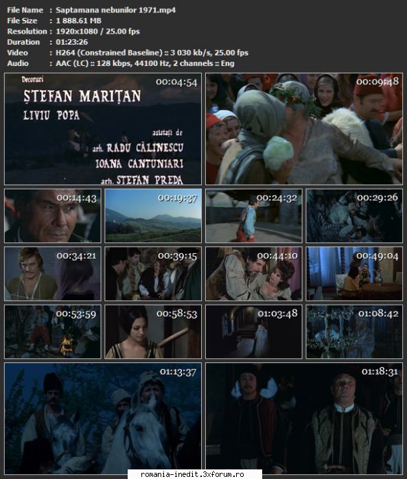 Saptamana nebunilor (1971) - sasadoru - Filme rom�nesti - Romanian Movies