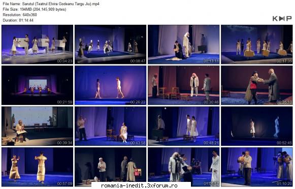 Sarutul (Teatrul Elvira Godeanu Targu Jiu) - raganar - Teatru rom�nesc - Romanian Theater