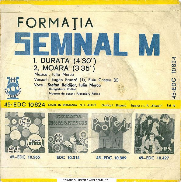 Semnal M - Durata - Moara - halalaieec - Albume MP3 romanesti - Romanian MP3 albums